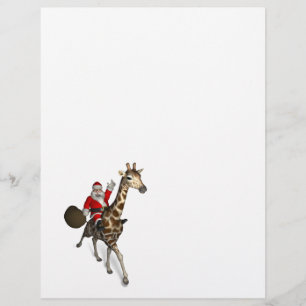 Santa Claus Riding A Giraffe