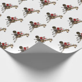 Santa Claus Riding A Giraffe Geschenkpapier (Ecke)