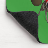 Santa Claus Riding A Giraffe Mousepad (Ecke)