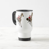 Santa Claus Riding A Giraffe Reisebecher (Vorderseite Links)