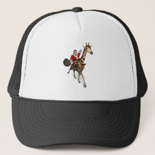 Santa Claus Riding A Giraffe Truckerkappe