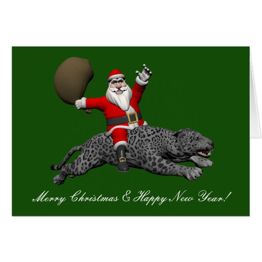 Santa Claus Riding A Gray Panther (Vorderseite (Horizontal))