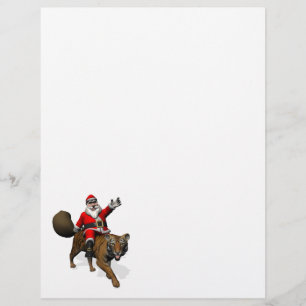 Santa Claus Riding A Tiger