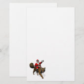 Santa Claus Riding A Tiger Briefpapier (Vorne/Hinten)