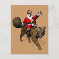 Santa Claus Riding A Tiger