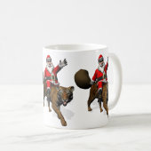 Santa Claus Riding A Tiger Kaffeetasse (VorderseiteRechts)