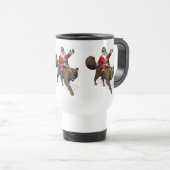 Santa Claus Riding A Tiger Reisebecher (VorderseiteRechts)