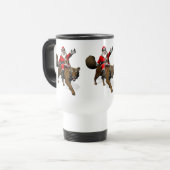 Santa Claus Riding A Tiger Reisebecher (Vorderseite Links)