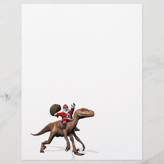 Santa Claus Riding auf Deinonychus (Vorderseite)