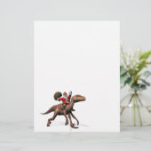 Santa Claus Riding auf Deinonychus (Stehend Vorderseite)