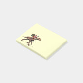Santa Claus Riding auf Deinonychus Post-it Klebezettel (angewinkelt)