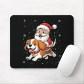 Santa Claus Riding Cavalier King Charles Spaniel D Mousepad (Mit Mouse)
