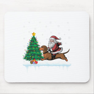 Santa Claus Riding Dackel Dog Boys Girls Kinder C Mousepad