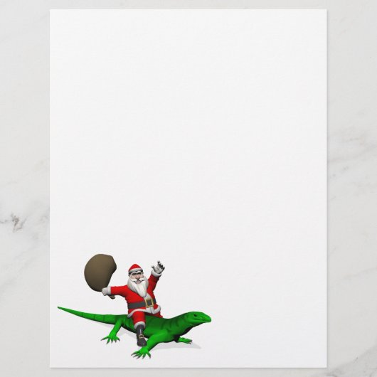 Santa Claus Riding Green Lizard (Vorderseite)
