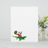 Santa Claus Riding Green Lizard (Stehend Vorderseite)