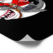 Santa Claus Riding Hai Weihnachtsmänner Mädchen Ki Poster (Ecke)