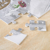 Santa Claus riding on sleigh with gift box Puzzle (Seite)