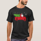 Santa Claus Riding Red Truck Weihnachtsmäuse Fraue T-Shirt (Vorderseite)