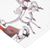 Santa Claus Riding Rentier Weihnachten Tischdecke (Schrägansicht)