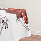 Santa Claus Riding Rentier Weihnachten Tischdecke (Beispiel)