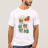 Santa Claus Riding Squirrel T-Shirt (Vorderseite)
