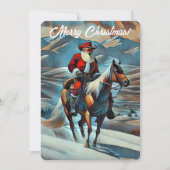 Santa Claus Riding Western Weihnachten (Vorderseite)