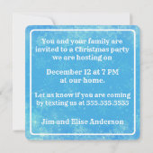 Santa Claus Riding Western Weihnachten Einladung (Rückseite)