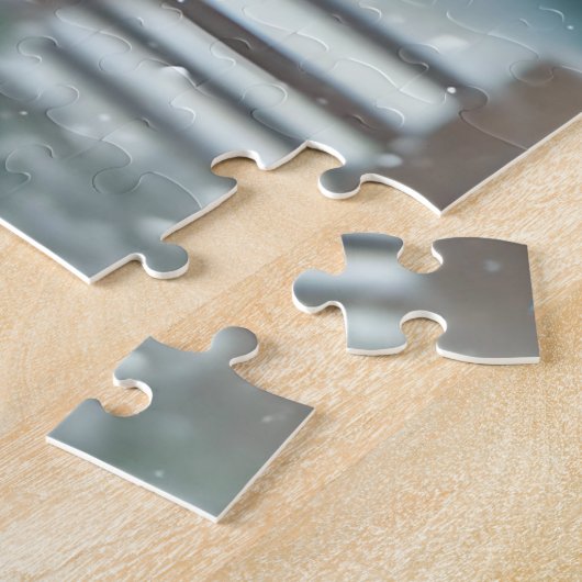 Santa Claus Riding Western Weihnachten Puzzle (Seite)