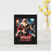 Santa Claus Rock Guitar Frohe Weihnachten Karte (Gelbe Blume)