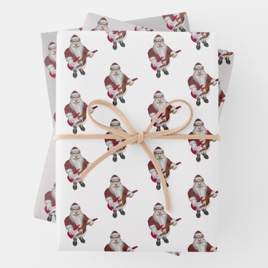 Santa Claus Rock Star Geschenkpapier Set (Beispiel)