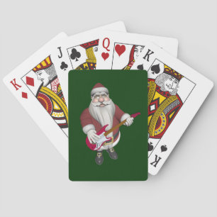 Santa Claus Rock Star Spielkarten