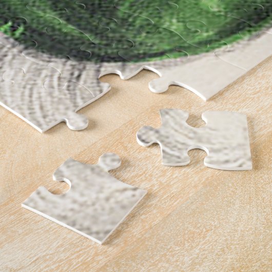 Santa Claus Rosy Cheeks Holding Candy Cane Jigsaw Puzzle (Seite)