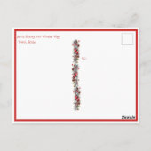 Santa Claus Rosy Cheeks Holding Candy Cane Postkarte (Rückseite)