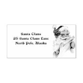 Santa Claus Rücksendeadresse Nordpol Gummistempel (Prägung)