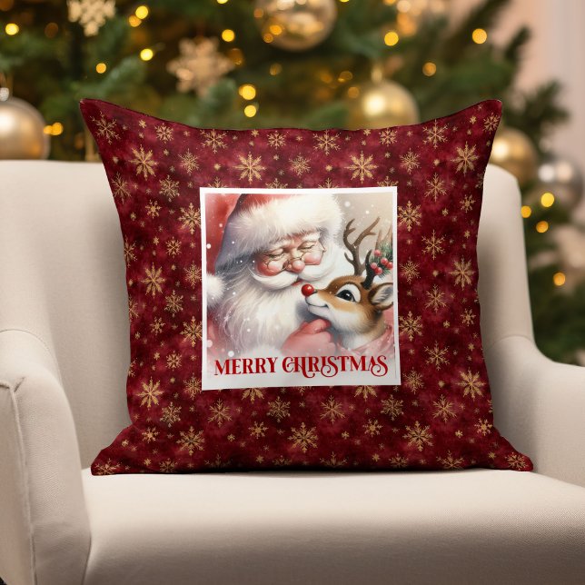 Santa Claus Rudolph Christmas Pillow Festive Accen Kissen (Santa Claus Rudolph Christmas Pillow Festive Accent

)