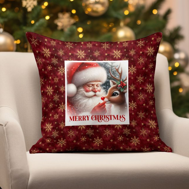 Santa Claus & Rudolph Christmas Pillow for Winter  Kissen (Santa Claus & Rudolph Christmas Pillow for Winter Cheer
)