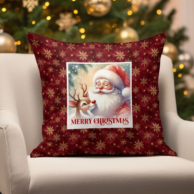 Santa Claus Rudolph Cozy Xmas Pillow Festive Charm Kissen (Santa Claus Rudolph Cozy Xmas Pillow Festive Charm)