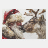 Santa Claus Rudolph Frosty Christmas Decoupage Geschenkpapier Set (Vorderseite)