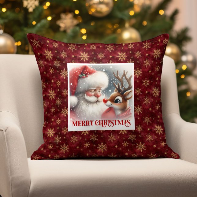Santa Claus Rudolph Holiday Throw Pillow Decor  Kissen (Santa Claus Rudolph Holiday Throw Pillow Decoration

)