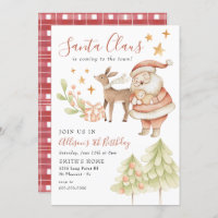 Santa Claus Rudolph Kids Holiday Birthday Party 