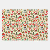 Santa Claus Rudolph The Red Nose Rentier Cheer Geschenkpapier Set (Vorderseite 3)