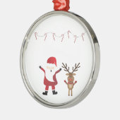 Santa Claus Rudolph The Red Nosed Rentier Ornament Aus Metall (Links)