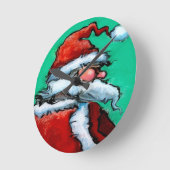 Santa Claus Runde Wanduhr (Winkel)