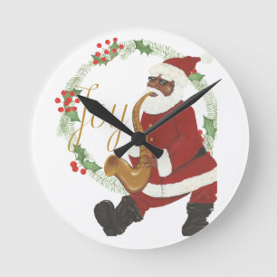 Santa Claus Runde Wanduhr