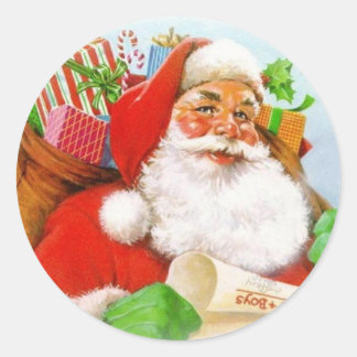 Santa Claus Runder Aufkleber