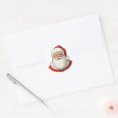 Santa Claus Runder Aufkleber (Umschlag)