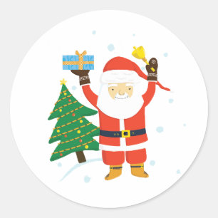 Santa Claus Runder Aufkleber