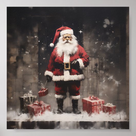 Santa Claus Rural Mural Poster (Vorne)