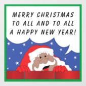 Santa Claus sagt Fensterklammer Fensteraufkleber (Blatt)