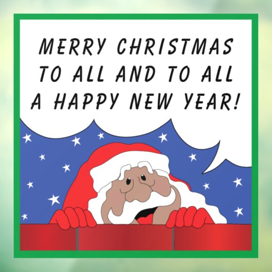 Santa Claus sagt Fensterklammer Fensteraufkleber (Blatt 3)